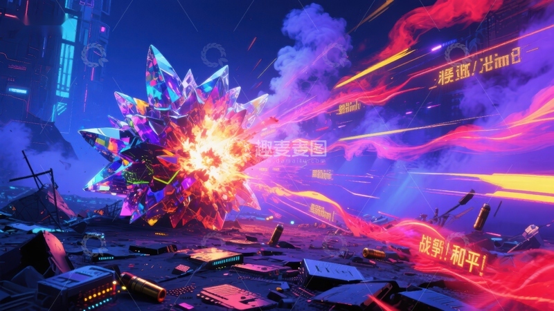 高清大图下载【趣麦麦图】未来科技爆炸场景