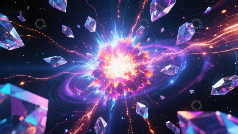 高清大图下载【趣麦麦图】宇宙爆炸与璀璨晶体