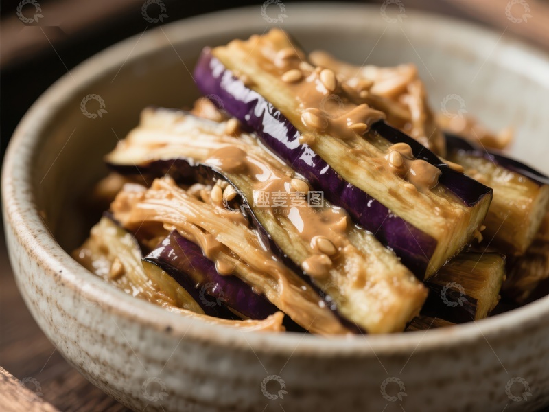 高清大图下载【趣麦麦图】酱香茄子，美味佳肴