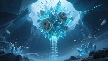 冰洞中的神秘发光晶体