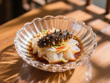 海参拌凉粉，精致中式美食