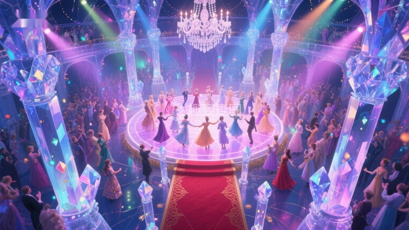 高清大图下载【趣麦麦图】华丽舞会：梦幻宫殿中的优雅时刻