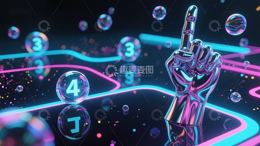 数字与手势的未来科技场景