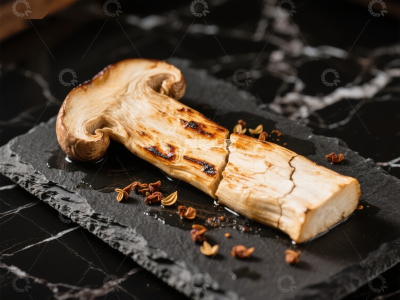 高清大图下载【趣麦麦图】烤制松茸特写