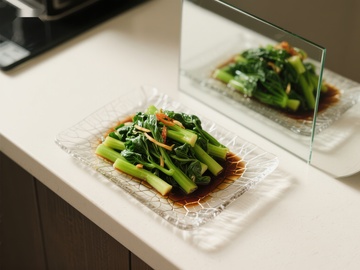 清炒时蔬摆盘