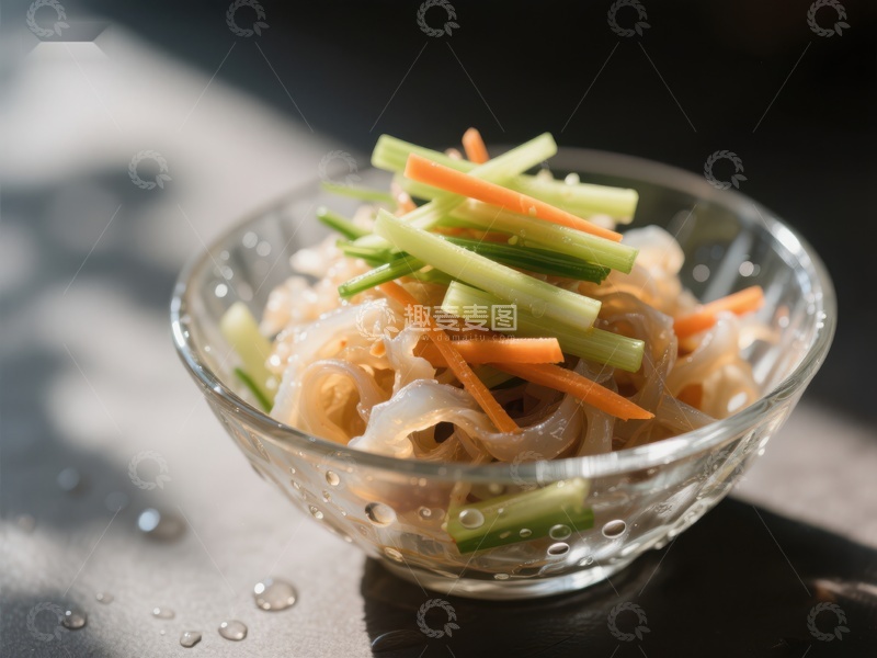 高清大图下载【趣麦麦图】清爽蔬菜拌粉条