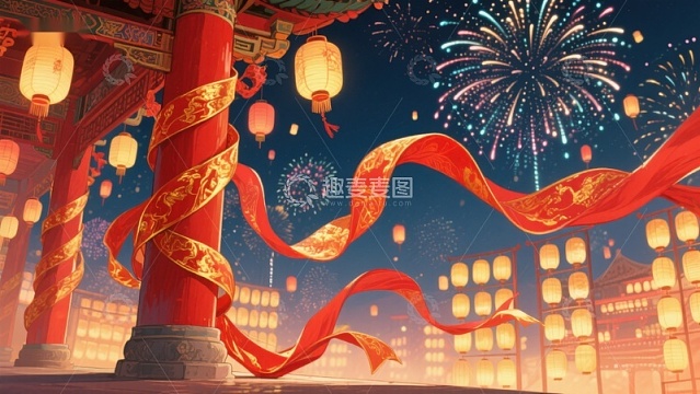 夜幕下的传统庆典