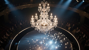 剧院舞台上的华丽吊灯