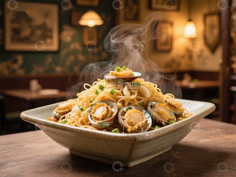 高清大图下载【趣麦麦图】热腾腾的海鲜意面