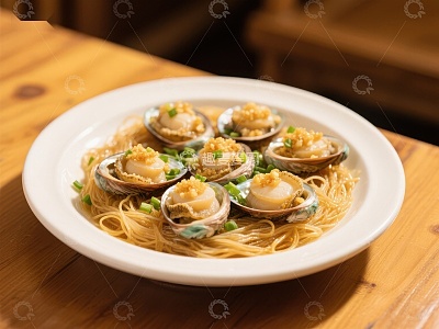 鲍鱼蒸粉丝，美味海鲜佳肴