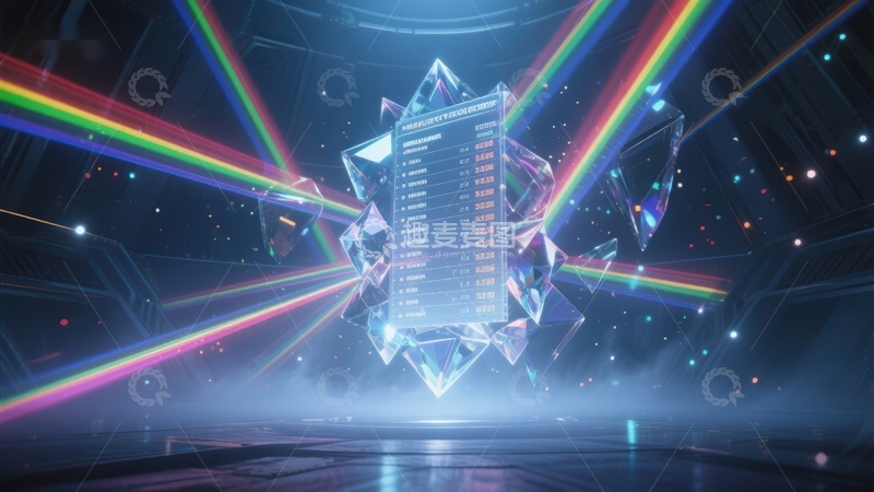 高清大图下载【趣麦麦图】未来科技舞台的光影展示