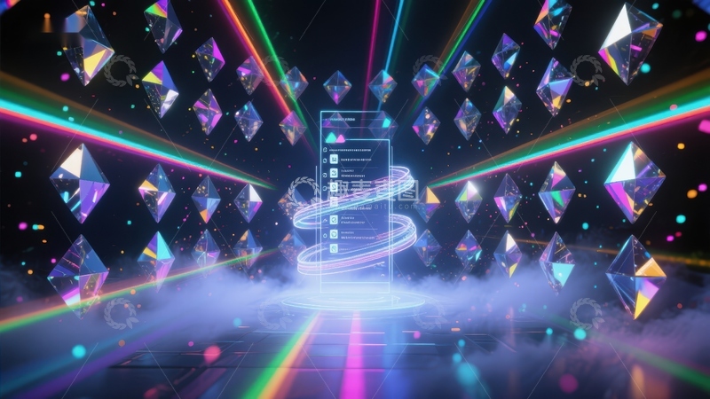 高清大图下载【趣麦麦图】未来科技界面与光效晶体