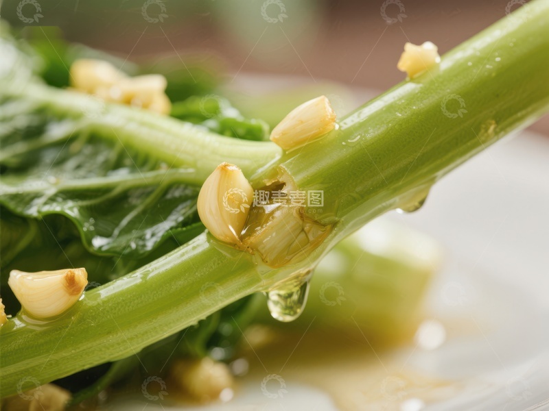 高清大图下载【趣麦麦图】新鲜蔬菜茎部特写，滴落汁液