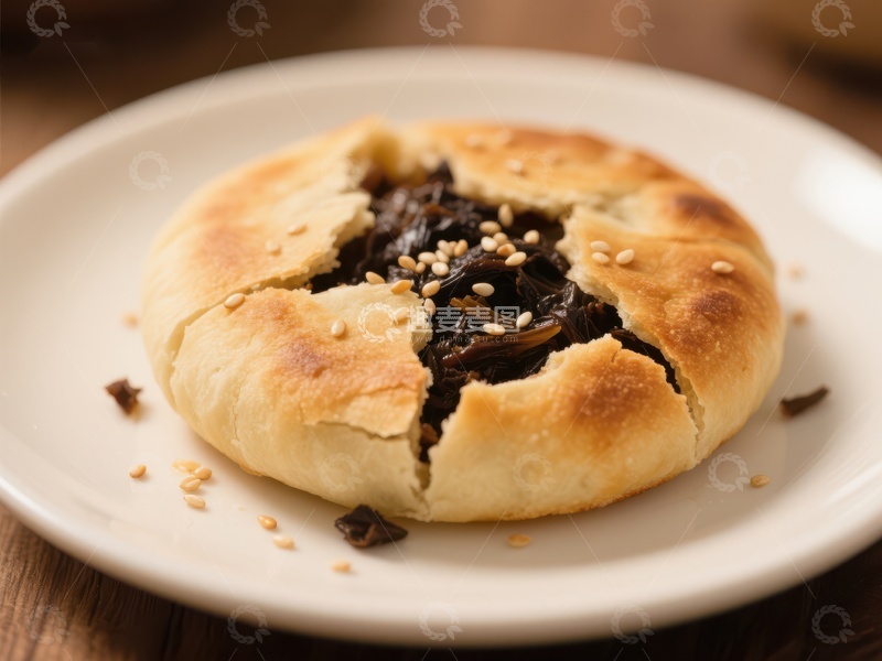 高清大图下载【趣麦麦图】酥脆面包包裹香浓馅料