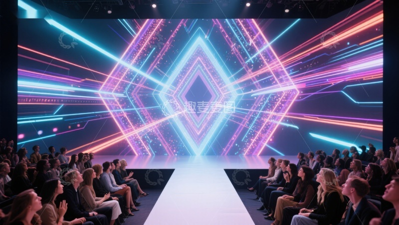 高清大图下载【趣麦麦图】炫彩灯光秀下的时尚走秀