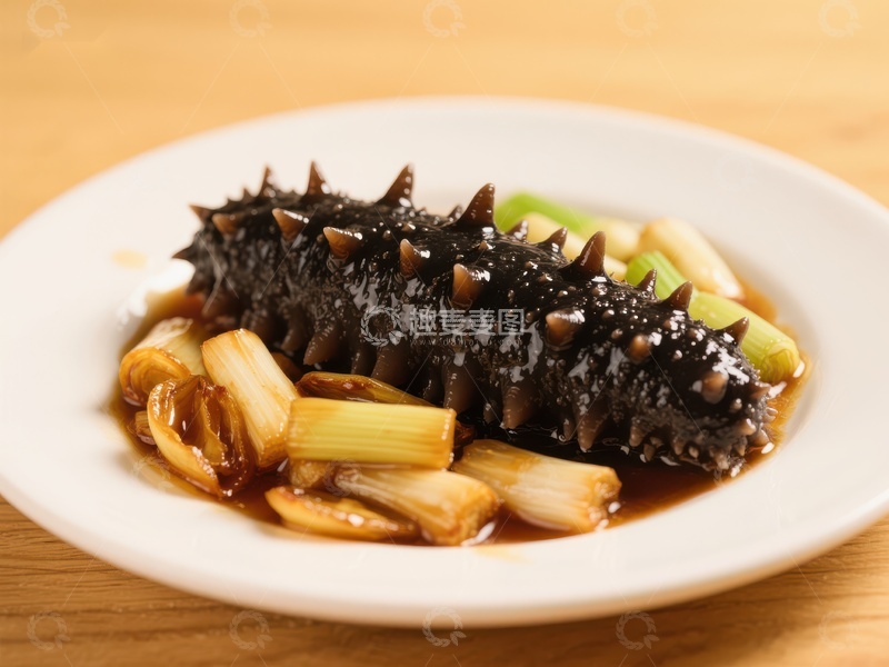 高清大图下载【趣麦麦图】海参炖葱美食