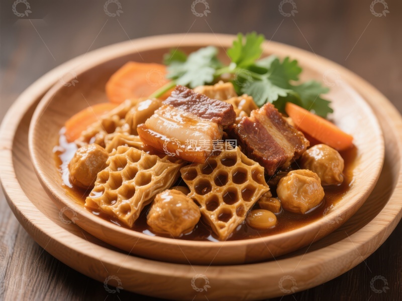 高清大图下载【趣麦麦图】传统中式炖菜，配以多种食材