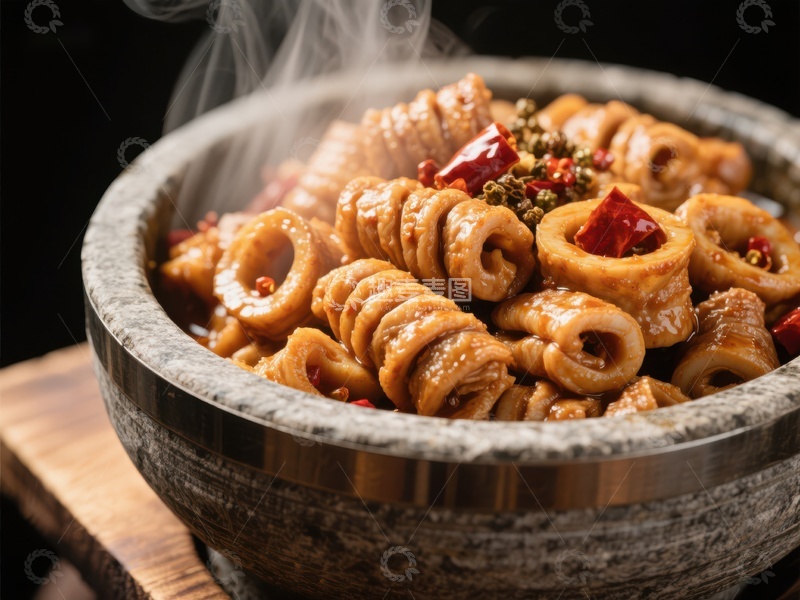 高清大图下载【趣麦麦图】热腾腾的麻辣小吃