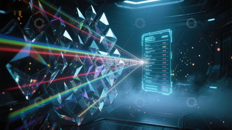 高清大图下载【趣麦麦图】未来科技空间中的光谱分析