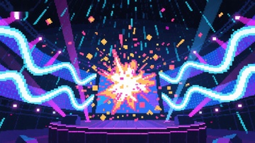 像素风格舞台灯光秀