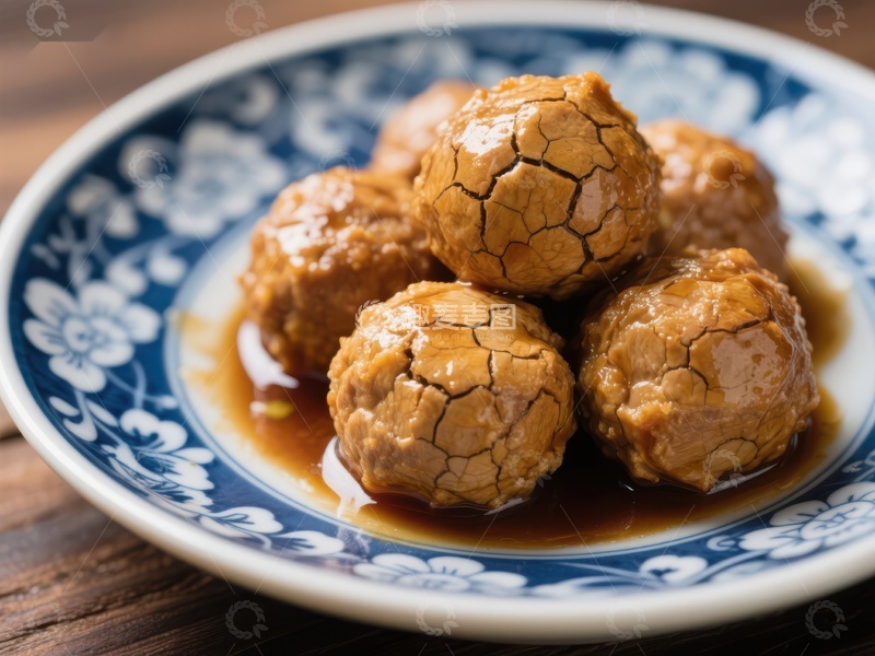 高清大图下载【趣麦麦图】酱汁肉丸，传统中式美食