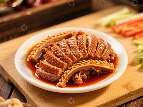 香辣鱿鱼圈美食特写