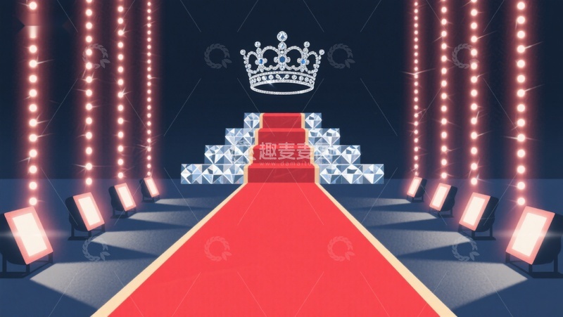 高清大图下载【趣麦麦图】-皇冠红毯钻石阶梯