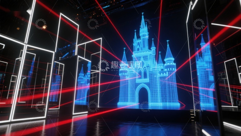 高清大图下载【趣麦麦图】霓虹城堡光影秀