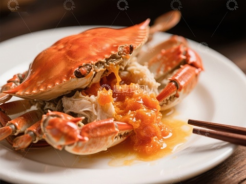美味蒸蟹，鲜嫩多汁