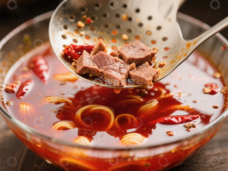 高清大图下载【趣麦麦图】麻辣牛肉面，热辣鲜香