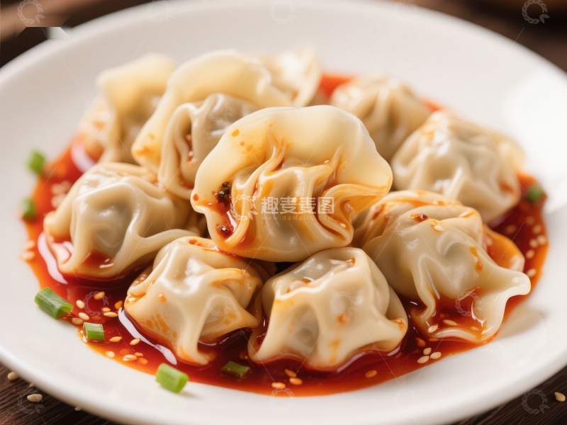 高清大图下载【趣麦麦图】麻辣鲜香的水饺美食