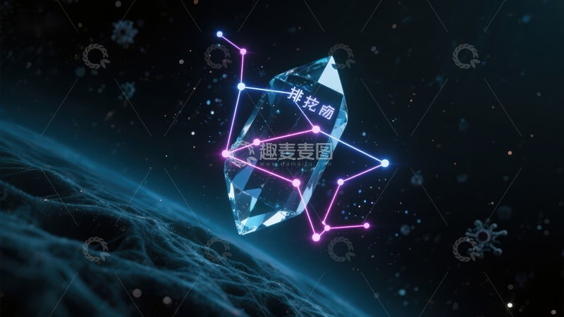 高清大图下载【趣麦麦图】星空中的神秘晶体与星座