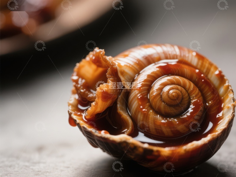 高清大图下载【趣麦麦图】酱汁淋浇的美味海螺