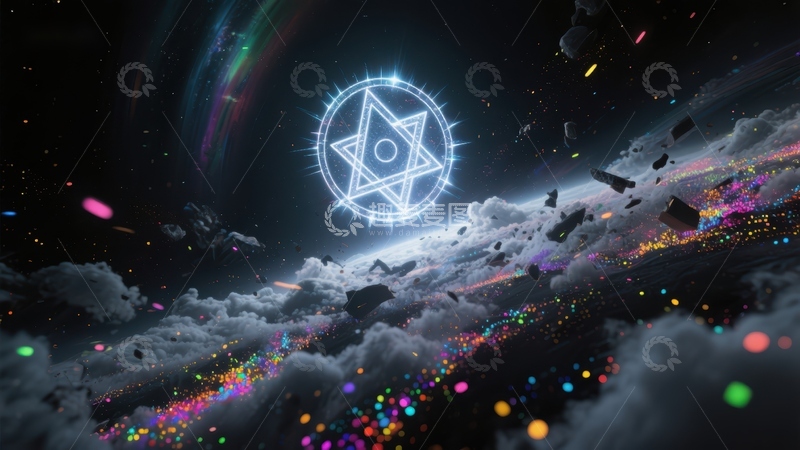 高清大图下载【趣麦麦图】星空云海中的神秘符号