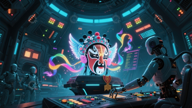 高清大图下载【趣麦麦图】未来科技与传统艺术的碰撞