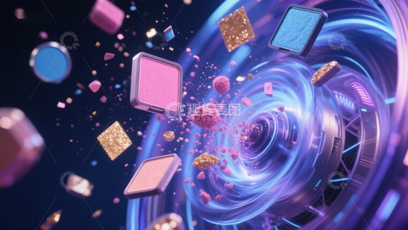 高清大图下载【趣麦麦图】科技旋涡中的芯片与光效