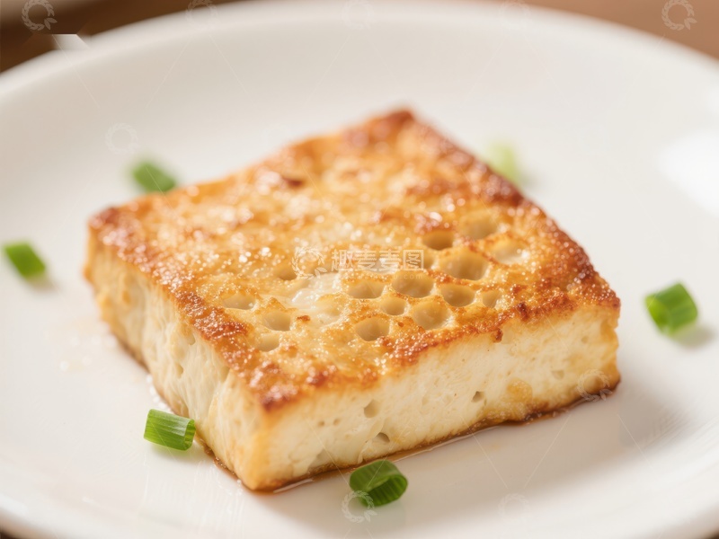 高清大图下载【趣麦麦图】金黄酥脆的煎豆腐