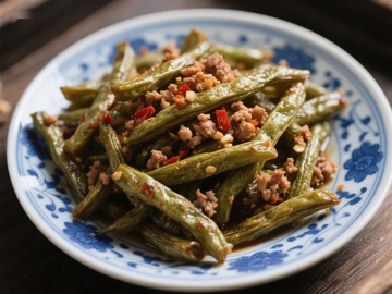 肉末炒四季豆