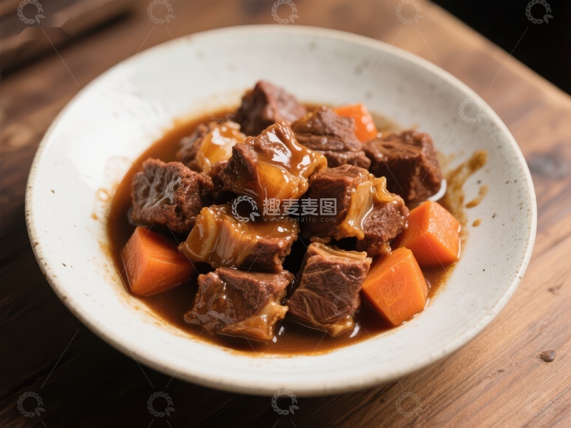 高清大图下载【趣麦麦图】牛肉炖胡萝卜，美味家常菜