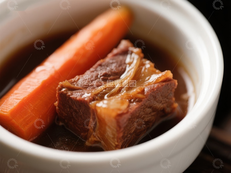 高清大图下载【趣麦麦图】炖牛肉与胡萝卜的美味组合