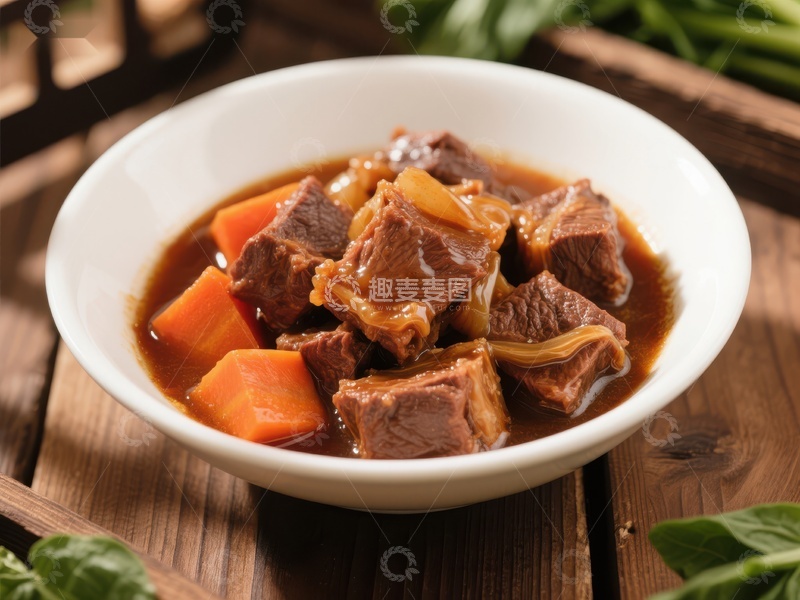 高清大图下载【趣麦麦图】美味牛肉炖胡萝卜