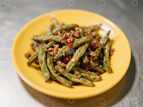 干煸四季豆配肉末