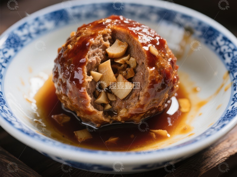 高清大图下载【趣麦麦图】肉丸配蘑菇酱汁