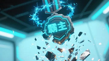 科技徽章破碎瞬间