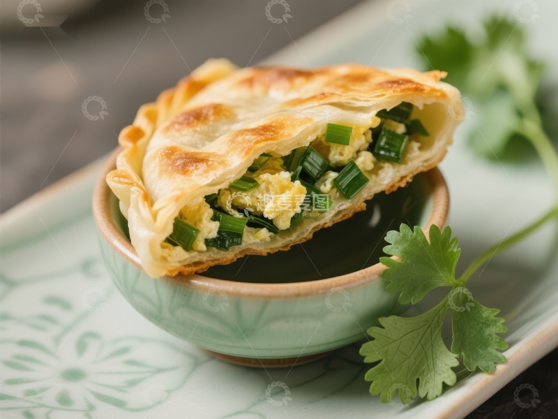 高清大图下载【趣麦麦图】葱花蛋饼，酥脆美味