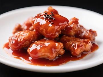 糖醋鸡翅，色泽诱人美味佳肴