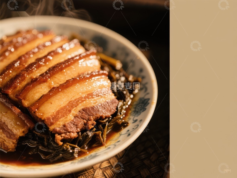 高清大图下载【趣麦麦图】-美味红烧肉配梅干菜