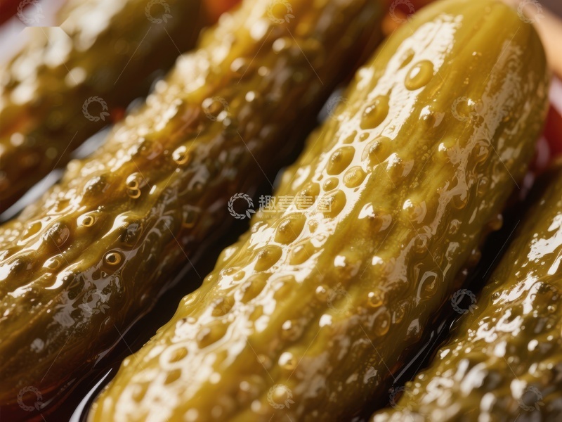 高清大图下载【趣麦麦图】新鲜腌制的酸黄瓜特写