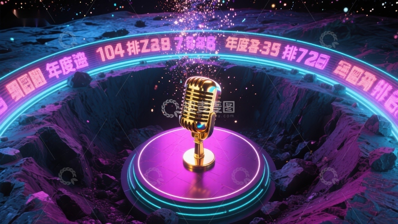 高清大图下载【趣麦麦图】未来麦克风舞台