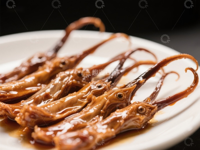 高清大图下载【趣麦麦图】酱汁鱿鱼须特写